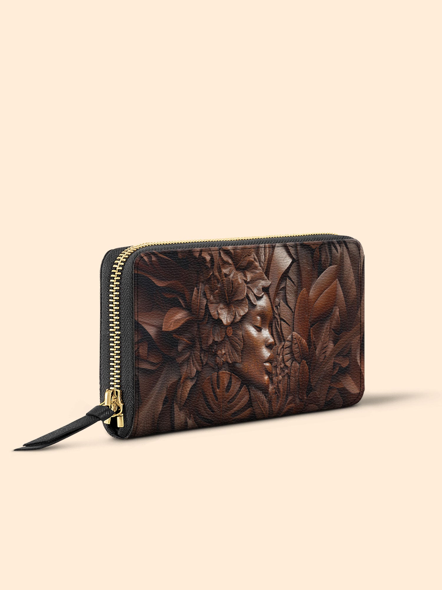 Ivory Leaf Slimline Zippy Wallet QR0TD341