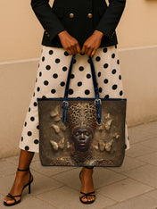 Angelic Affluence Leather Bucket Bag QR0XD756