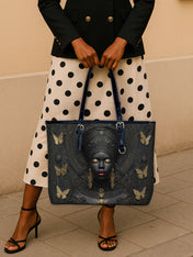 Blessed Dominion Leather Bucket Bag QR0XD754