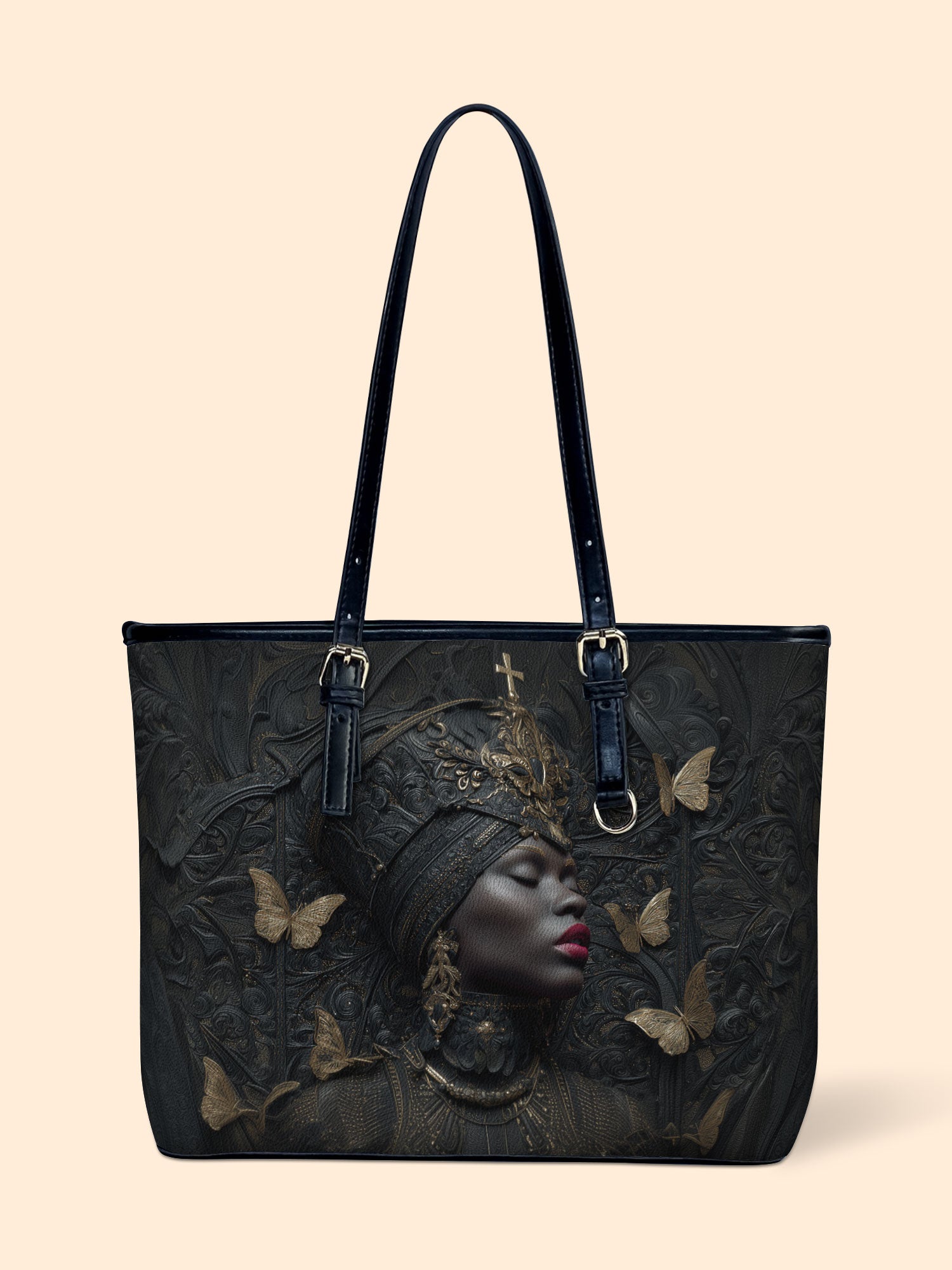 Celestial Ancestry Leather Bucket Bag QR0XD755