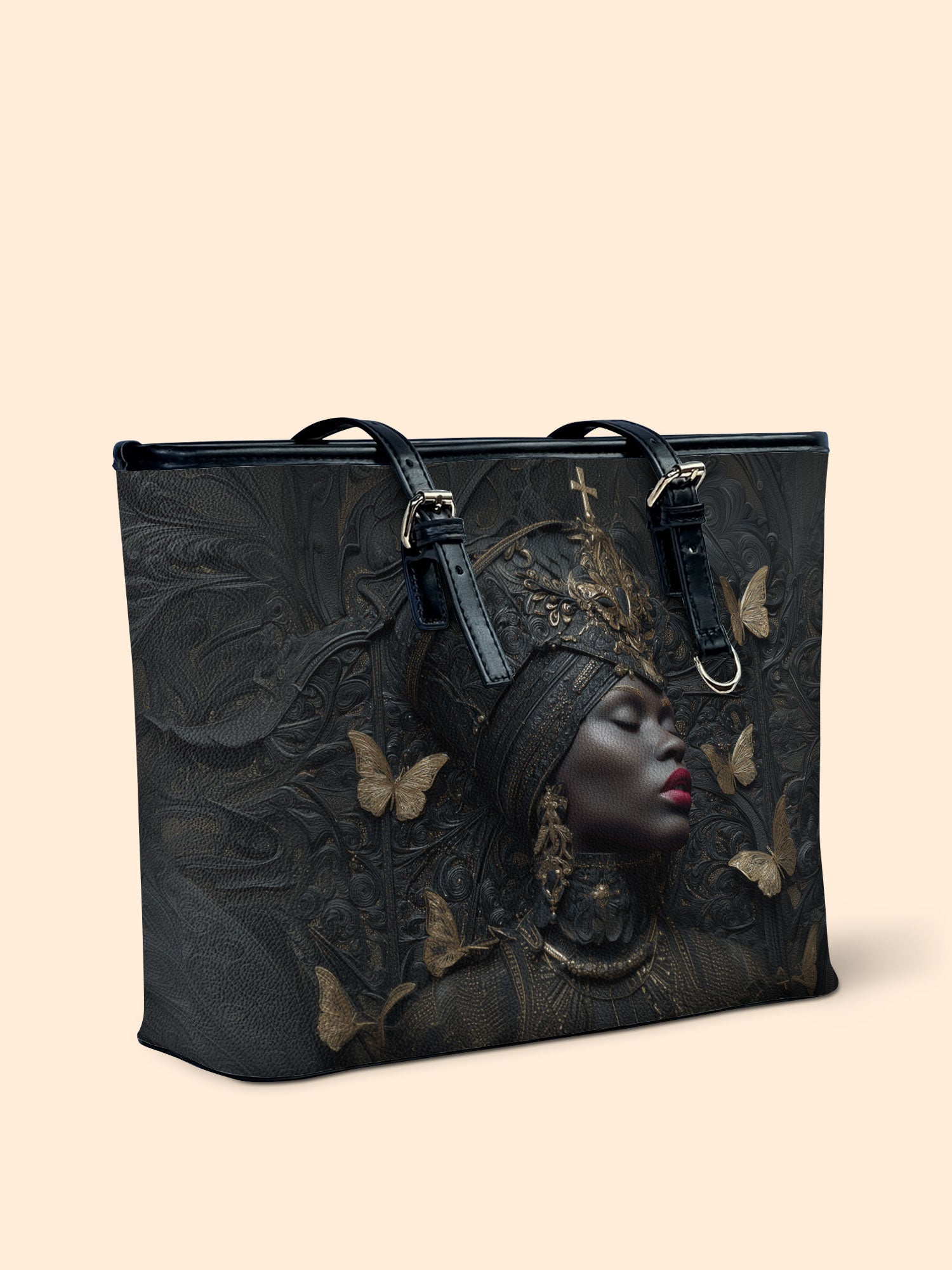 Celestial Ancestry Leather Bucket Bag QR0XD755