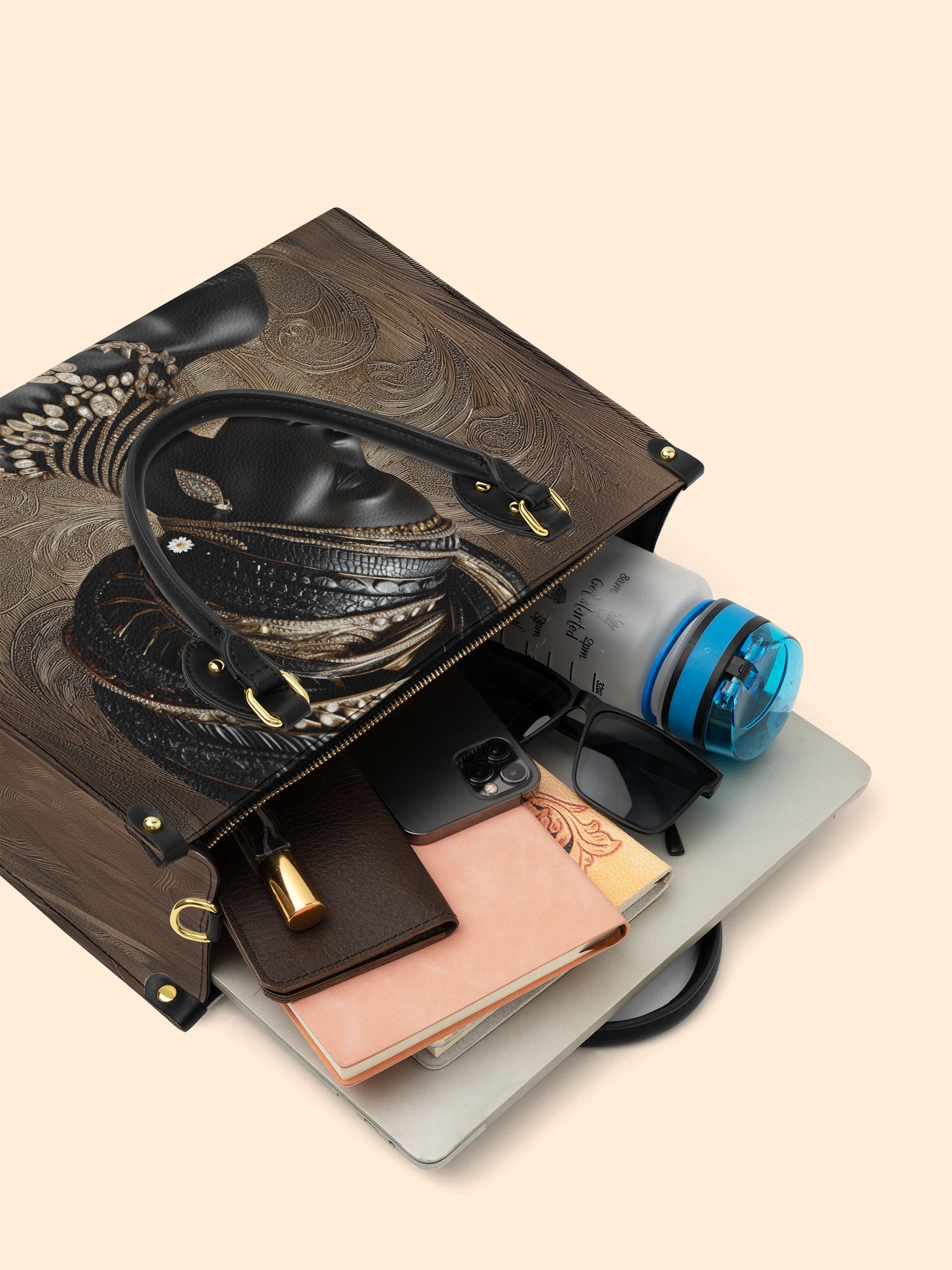 Althea Gold Premium Leather Handbag QR0XD567