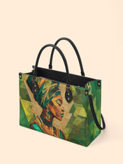 Emerald Grace Premium Leather Handbag QR0TD355