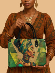 Emerald Grace Premium Leather Handbag QR0TD355