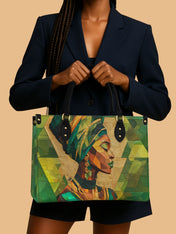 Emerald Grace Premium Leather Handbag QR0TD355