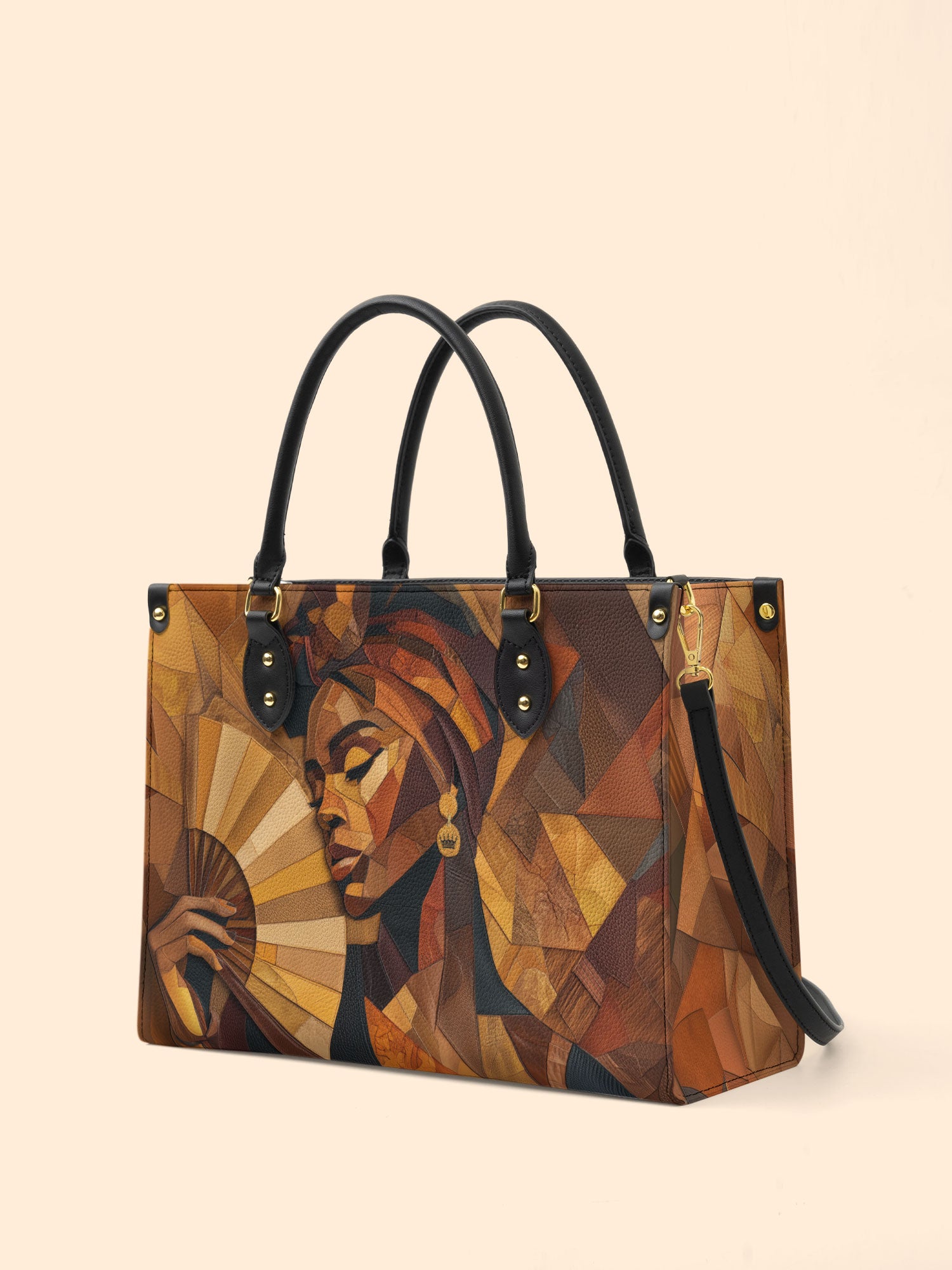 Golden Serenade Premium Leather Handbag QR0TD358