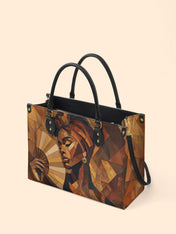 Golden Serenade Premium Leather Handbag QR0TD358