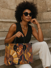 Golden Serenade Premium Leather Handbag QR0TD358