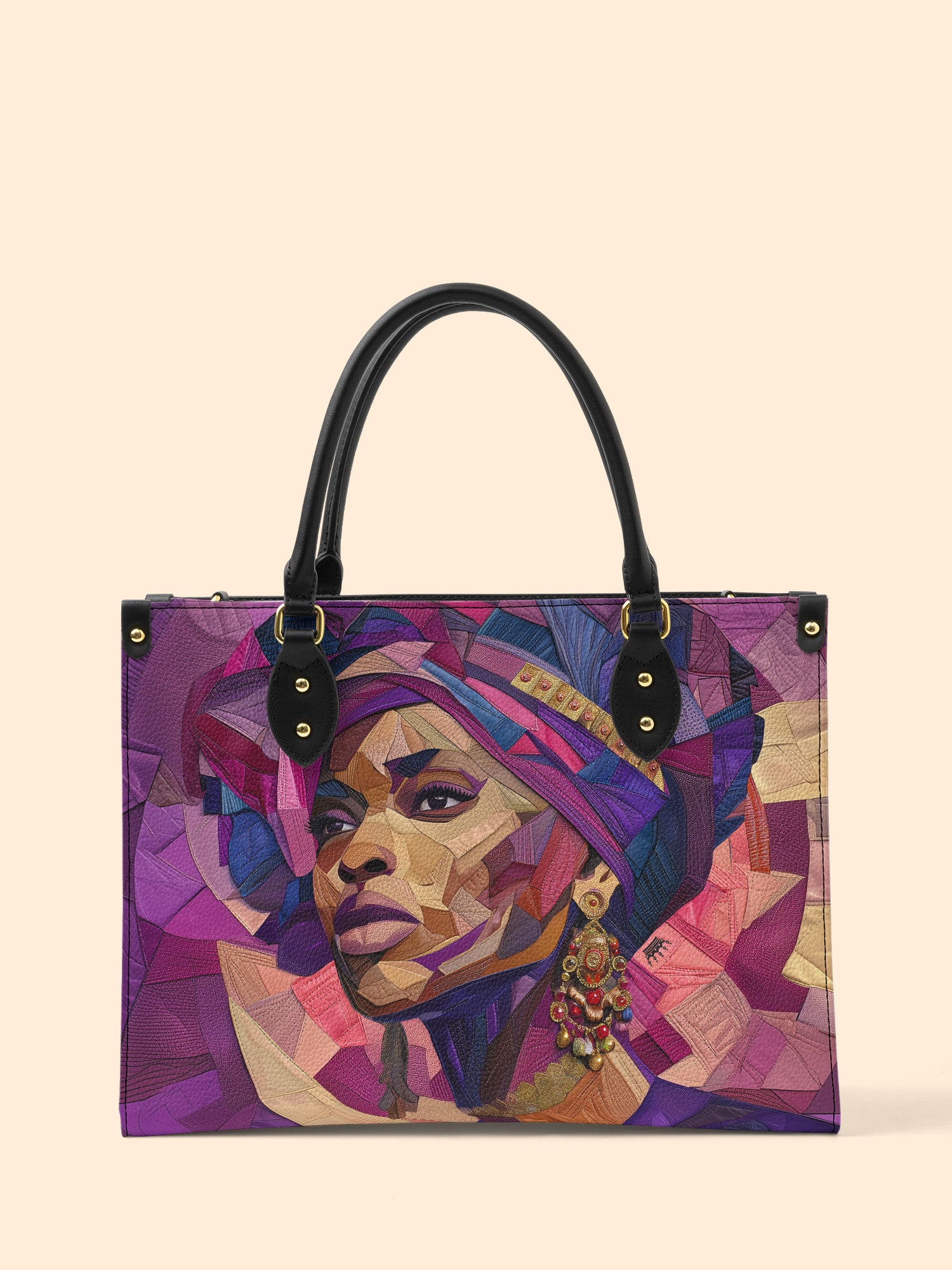 Violet Crown Premium Leather Handbag QR0TD361