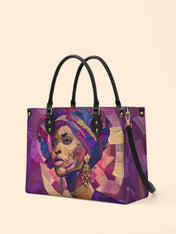 Violet Crown Premium Leather Handbag QR0TD361