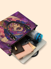 Violet Crown Premium Leather Handbag QR0TD361