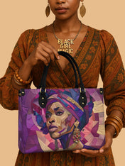 Violet Crown Premium Leather Handbag QR0TD361