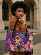 Violet Crown Premium Leather Handbag QR0TD361