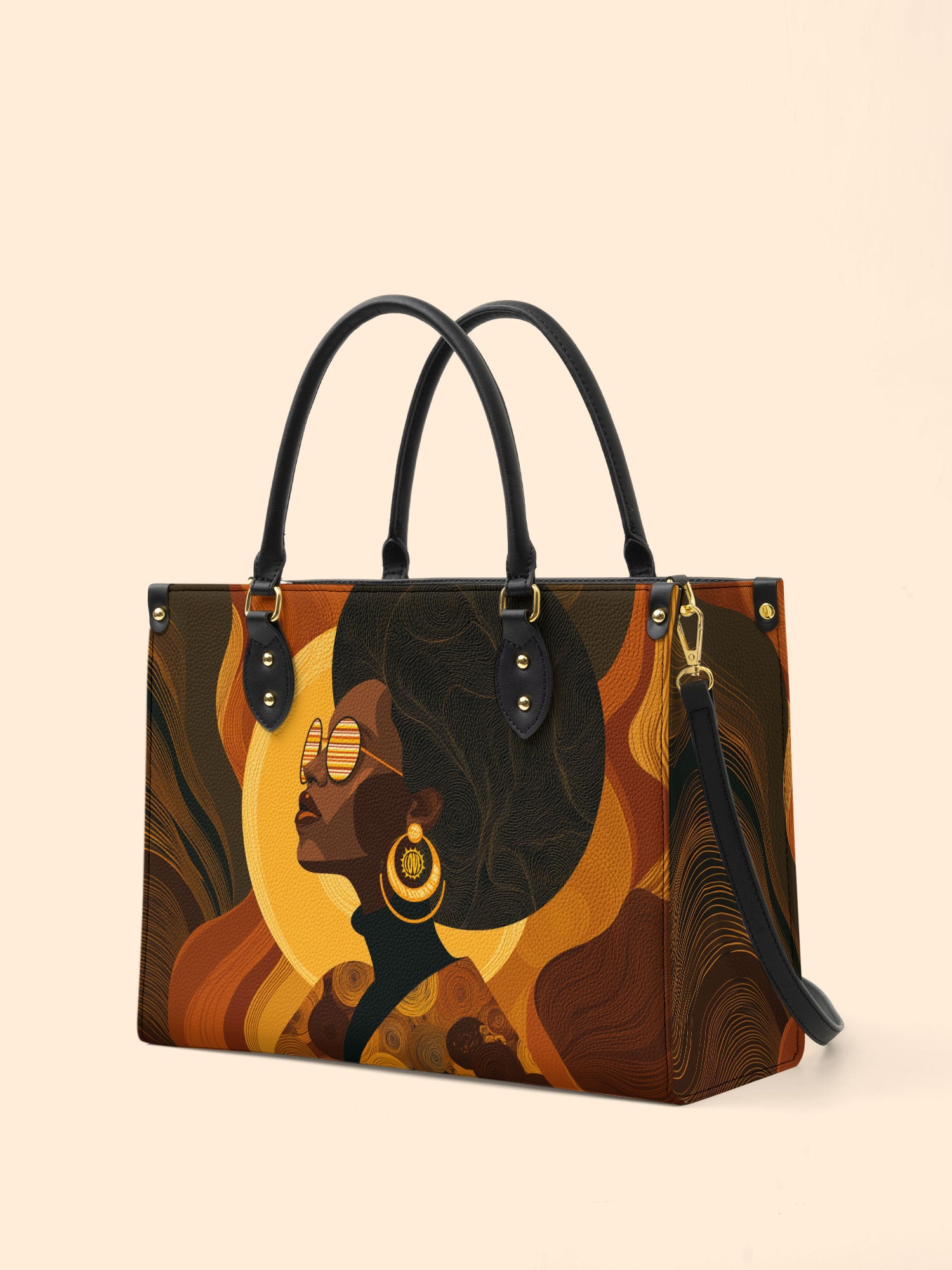 Bold In Black Premium Leather Handbag QR0TD382