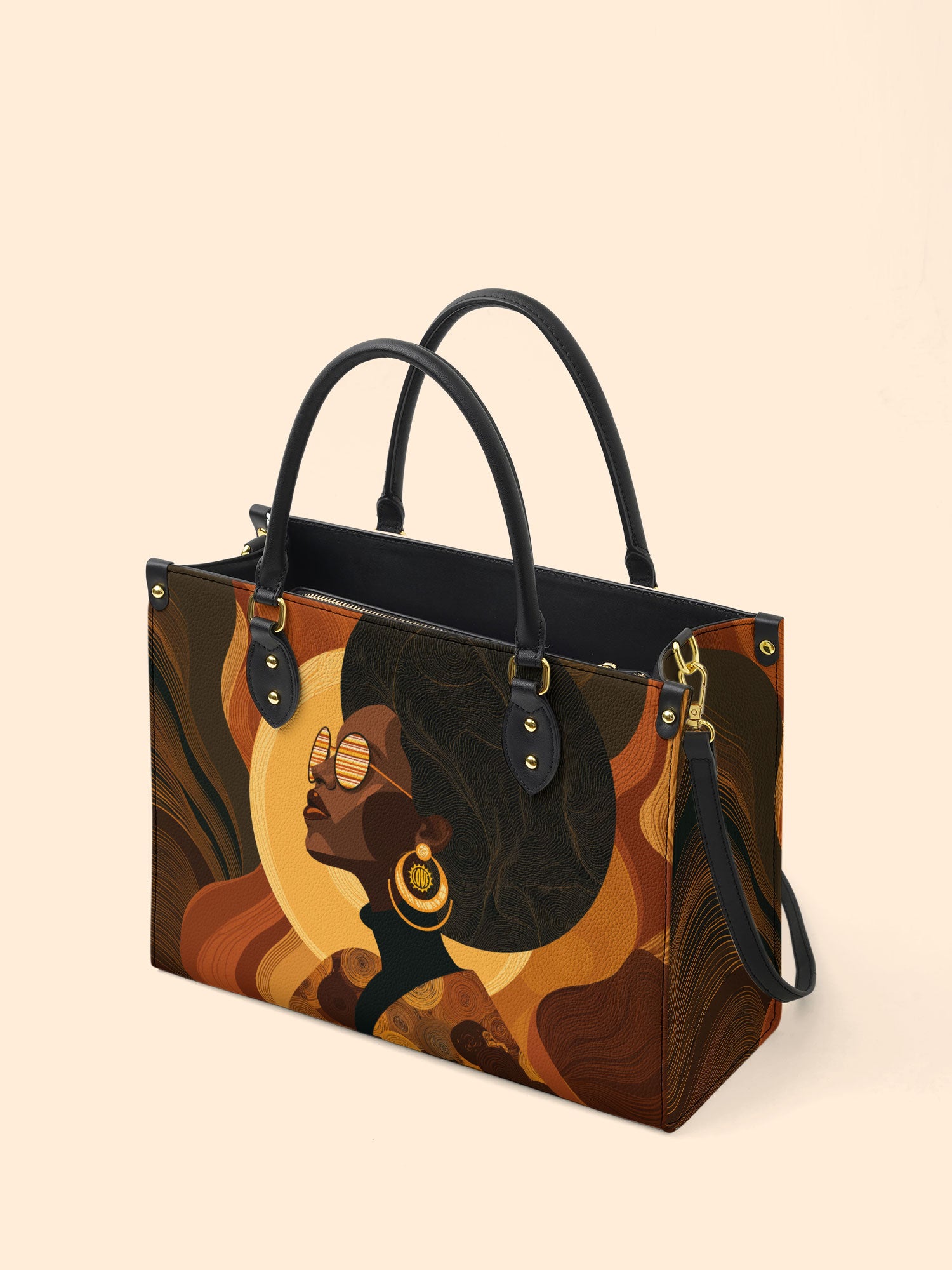 Bold In Black Premium Leather Handbag QR0TD382