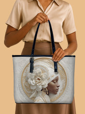 Blossom Goddess Leather Bucket Bag QR0TD478