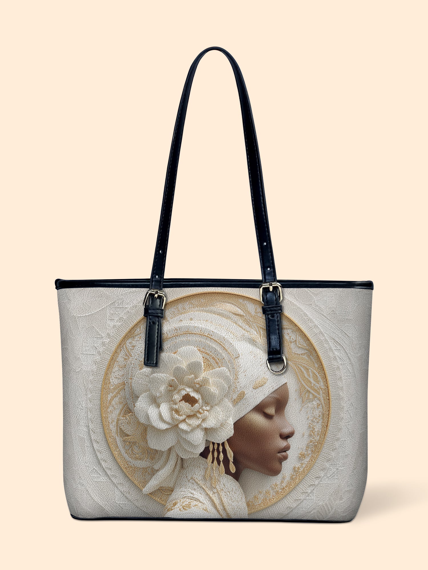 Blossom Goddess Leather Bucket Bag QR0TD478