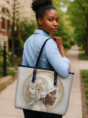 Blossom Goddess Leather Bucket Bag QR0TD478