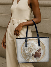 Blossom Goddess Leather Bucket Bag QR0TD478