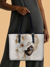 Ivory Bloom Leather Bucket Bag QR0TD479