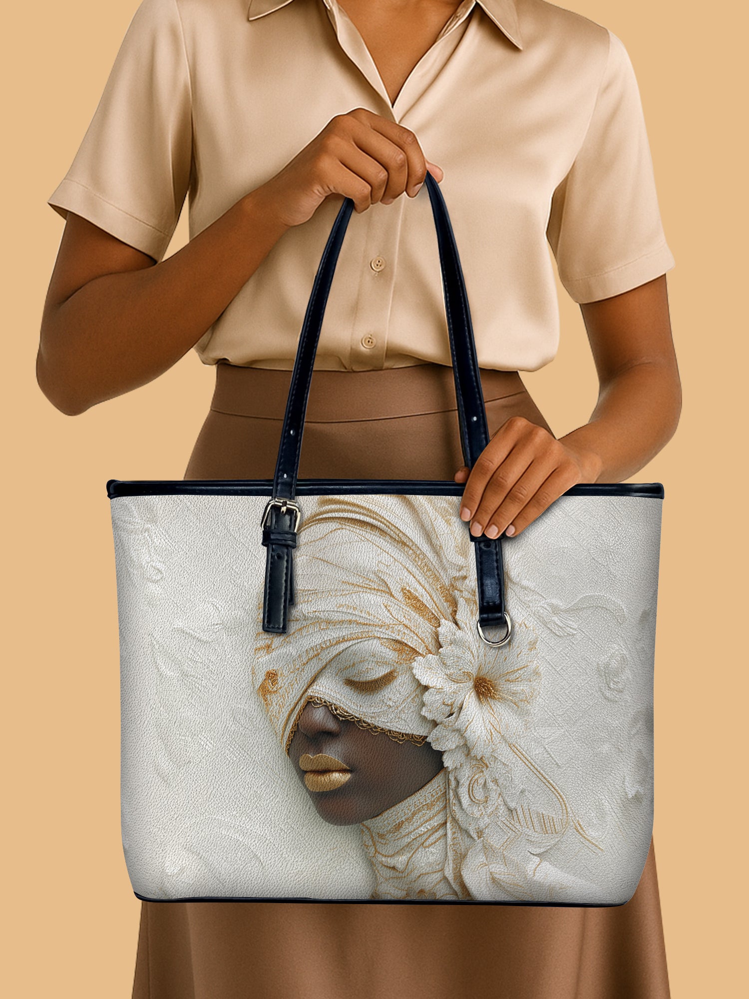 Pure Crown Leather Bucket Bag QR0TD480