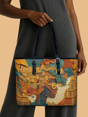 Bound by Knowledge Leather Bucket Bag QR0TD424