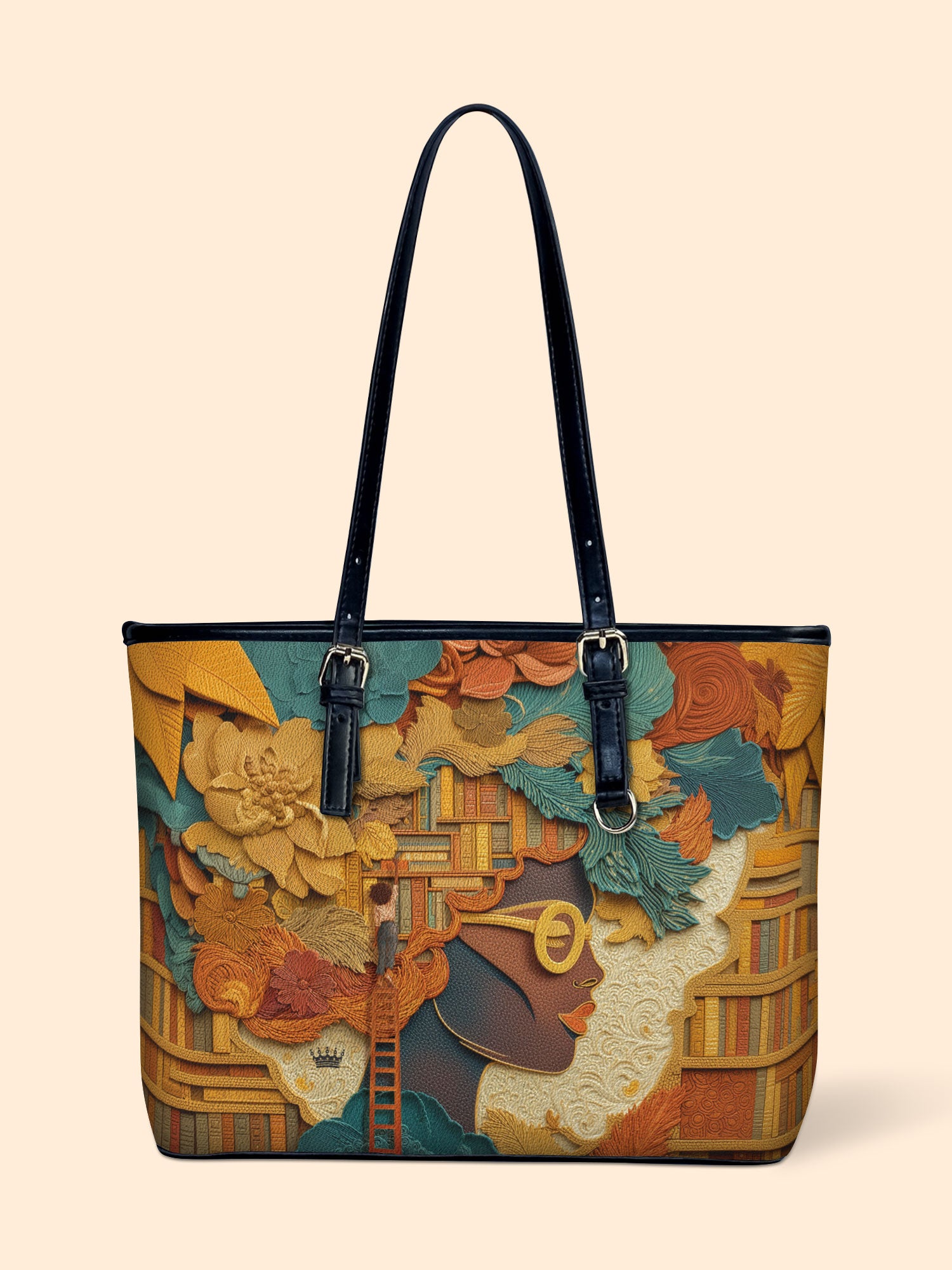 Bound by Knowledge Leather Bucket Bag QR0TD424