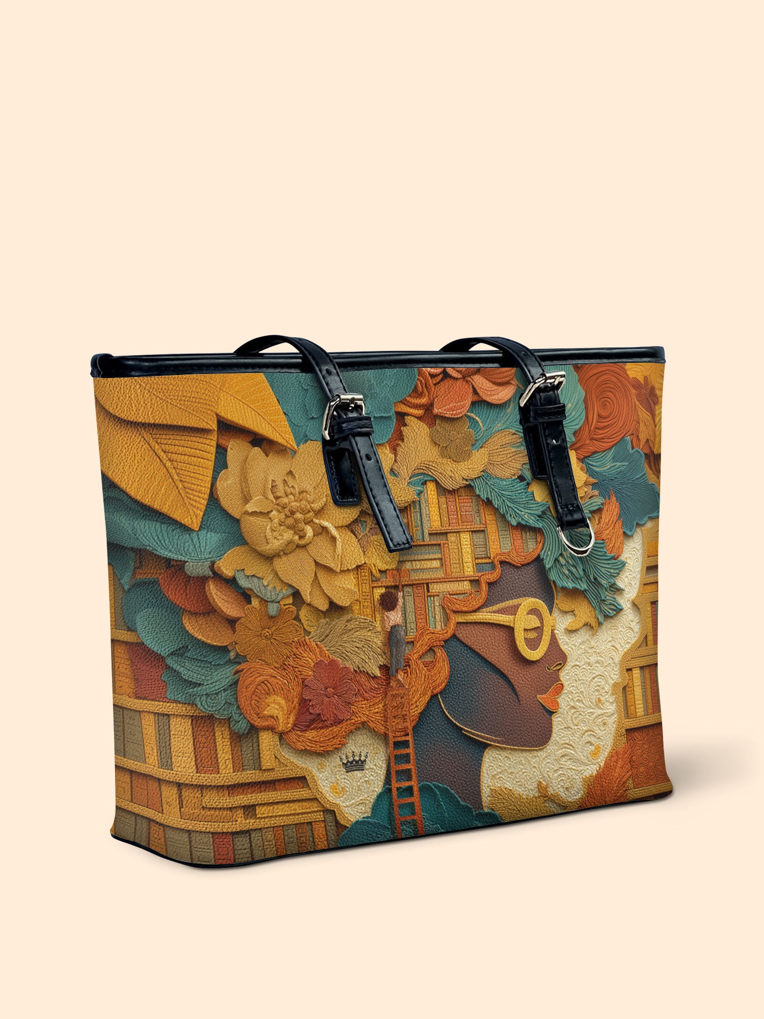 Bound by Knowledge Leather Bucket Bag QR0TD424