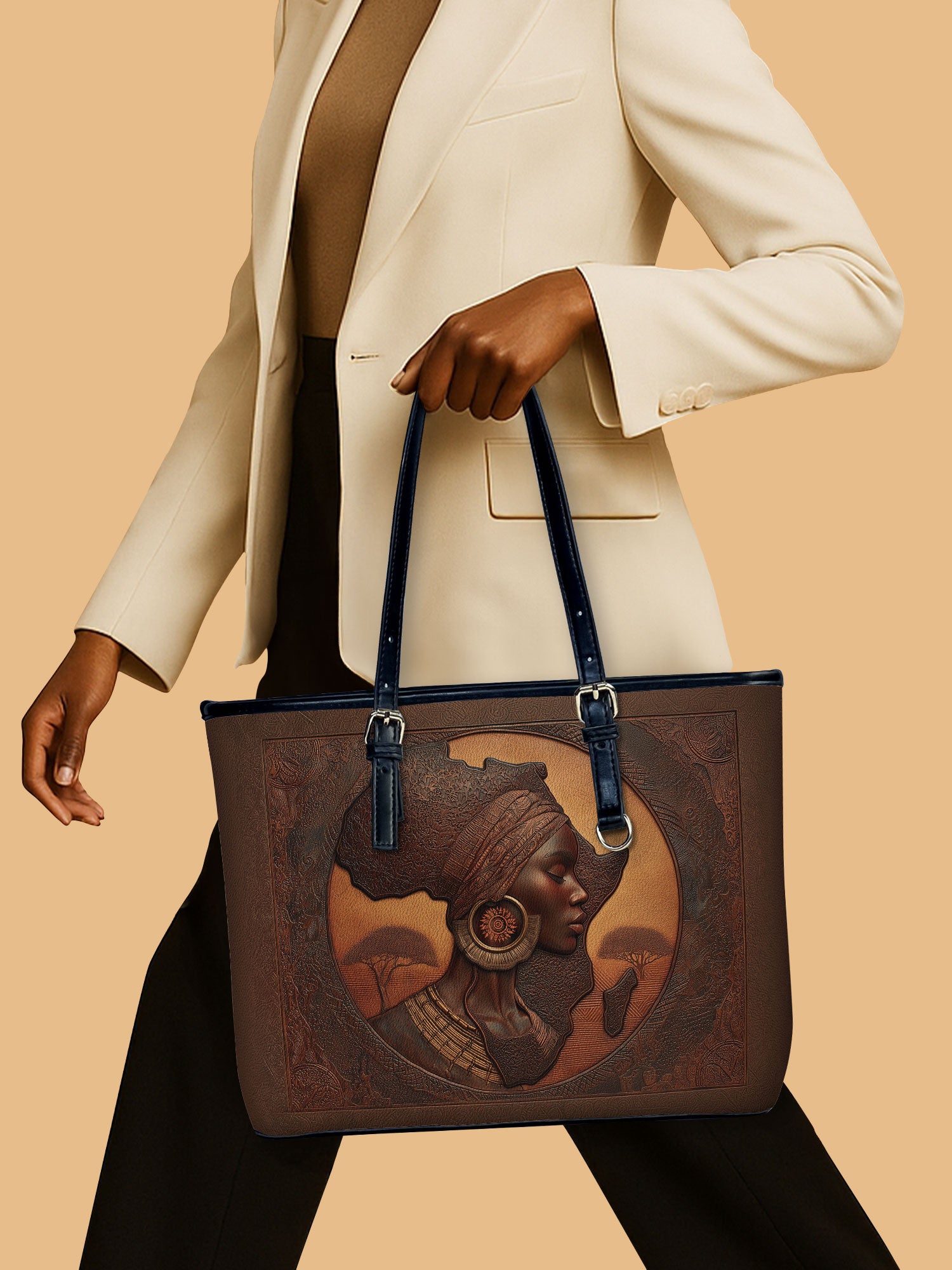 Earth & Africa Leather Bucket Bag QR0TD419