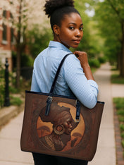 Earth & Africa Leather Bucket Bag QR0TD419