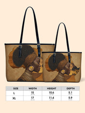 African Tribe Woman Leather Bucket Bag QR0HH144