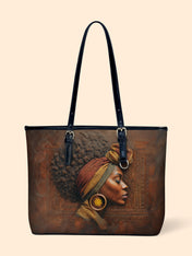 Afro-Elegance Leather Bucket Bag QR0HH147