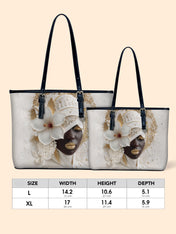 Ivory Bloom Leather Bucket Bag QR0TD479