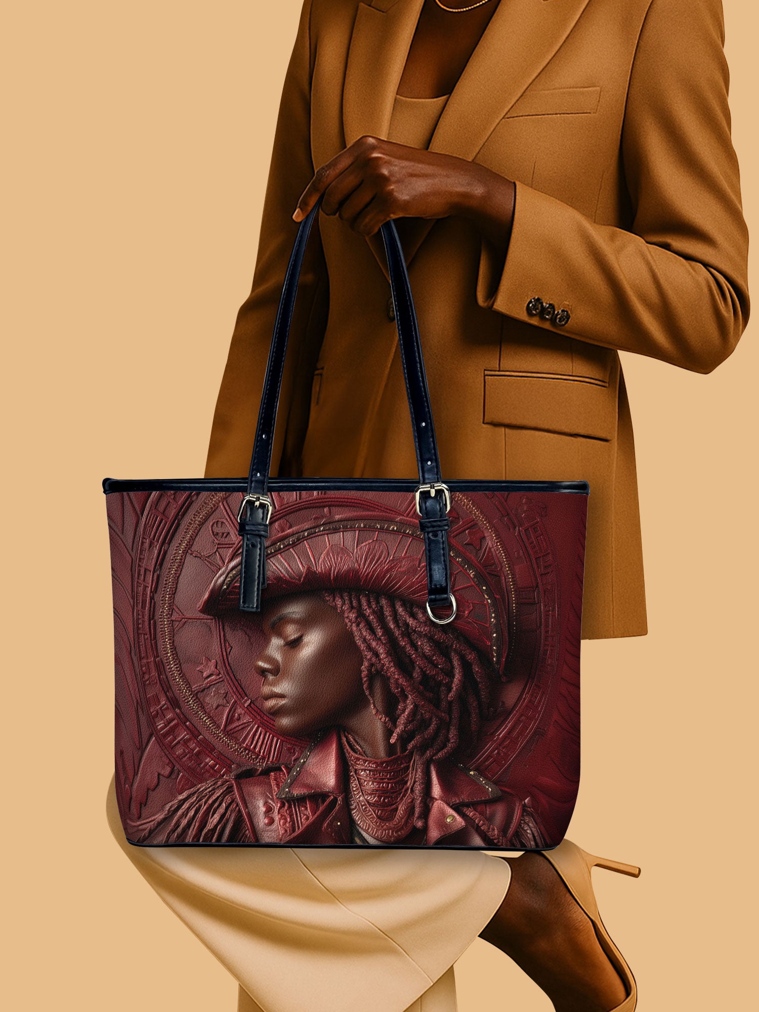 Golden Spur Leather Bucket Bag QR0TD472