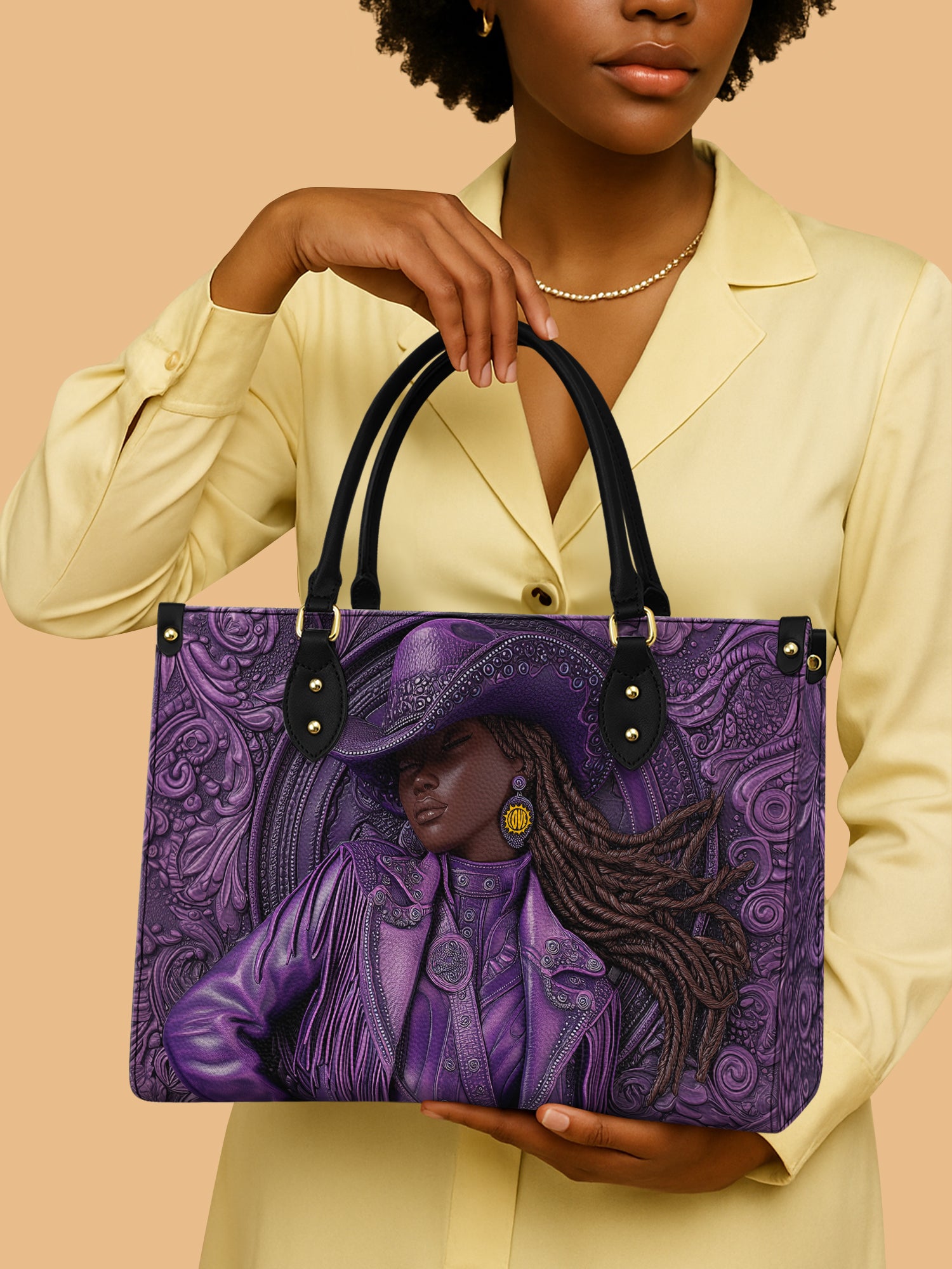 Bronze Horizon Premium Leather Handbag QR0TD458