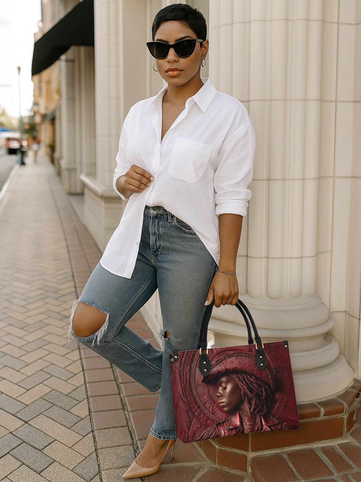 Golden Spur Premium Leather Handbag QR0TD473