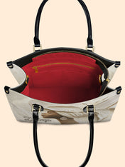 Ivory Blossom Premium Leather Handbag