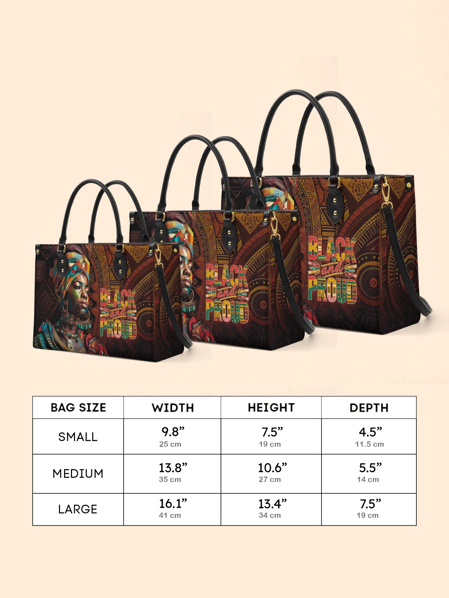 Black Proud Premium Leather Handbag QR0XD127