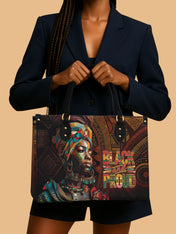 Black Proud Premium Leather Handbag QR0XD127
