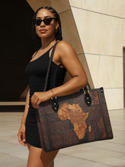 Black Mom Magic Premium Leather Handbag QR0XD1047