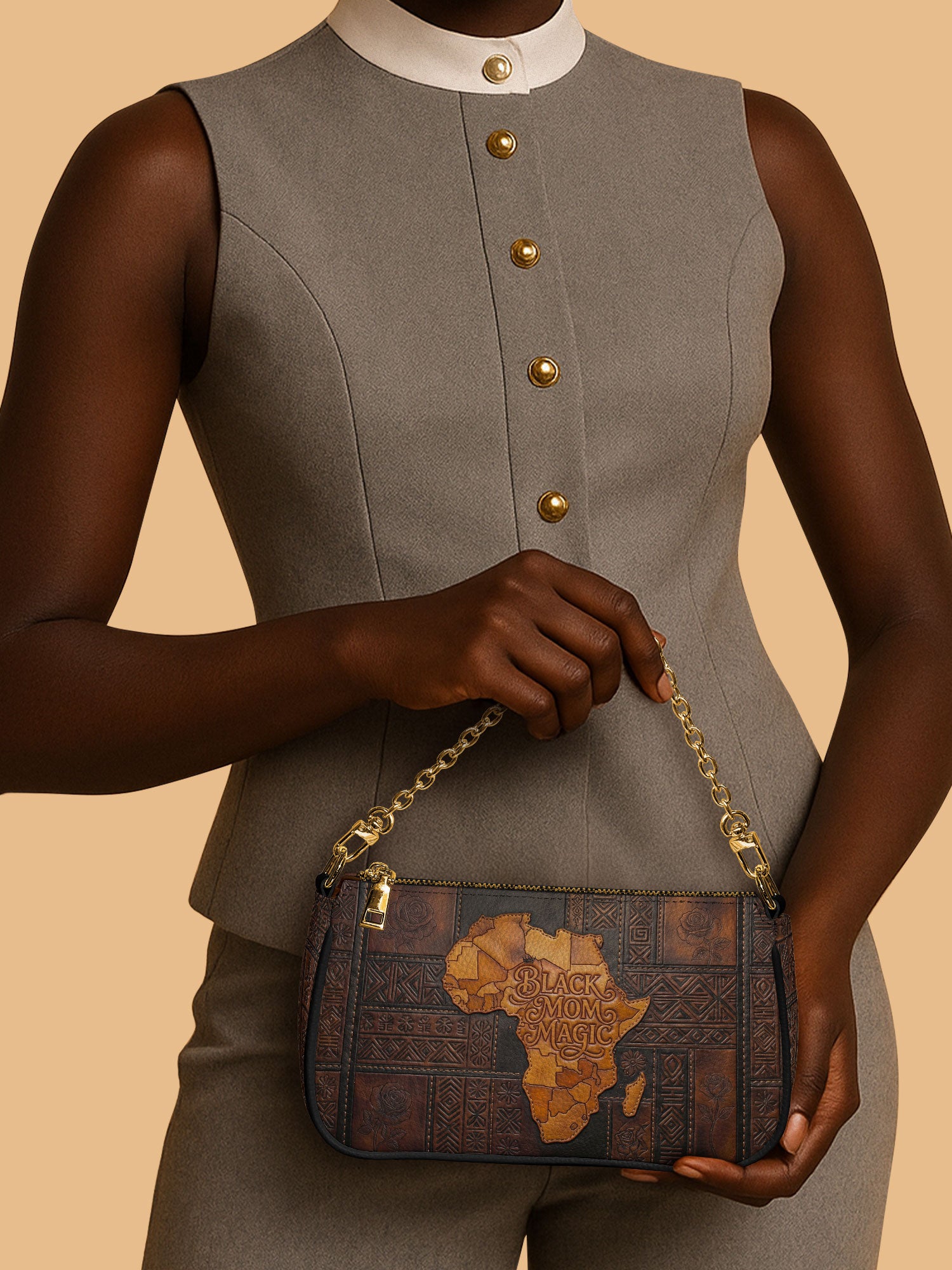 Black Mom Magic Classic Zip Pochette QR0XD1047