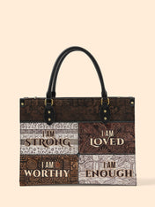 I Am Premium Leather Handbag QR0HH208