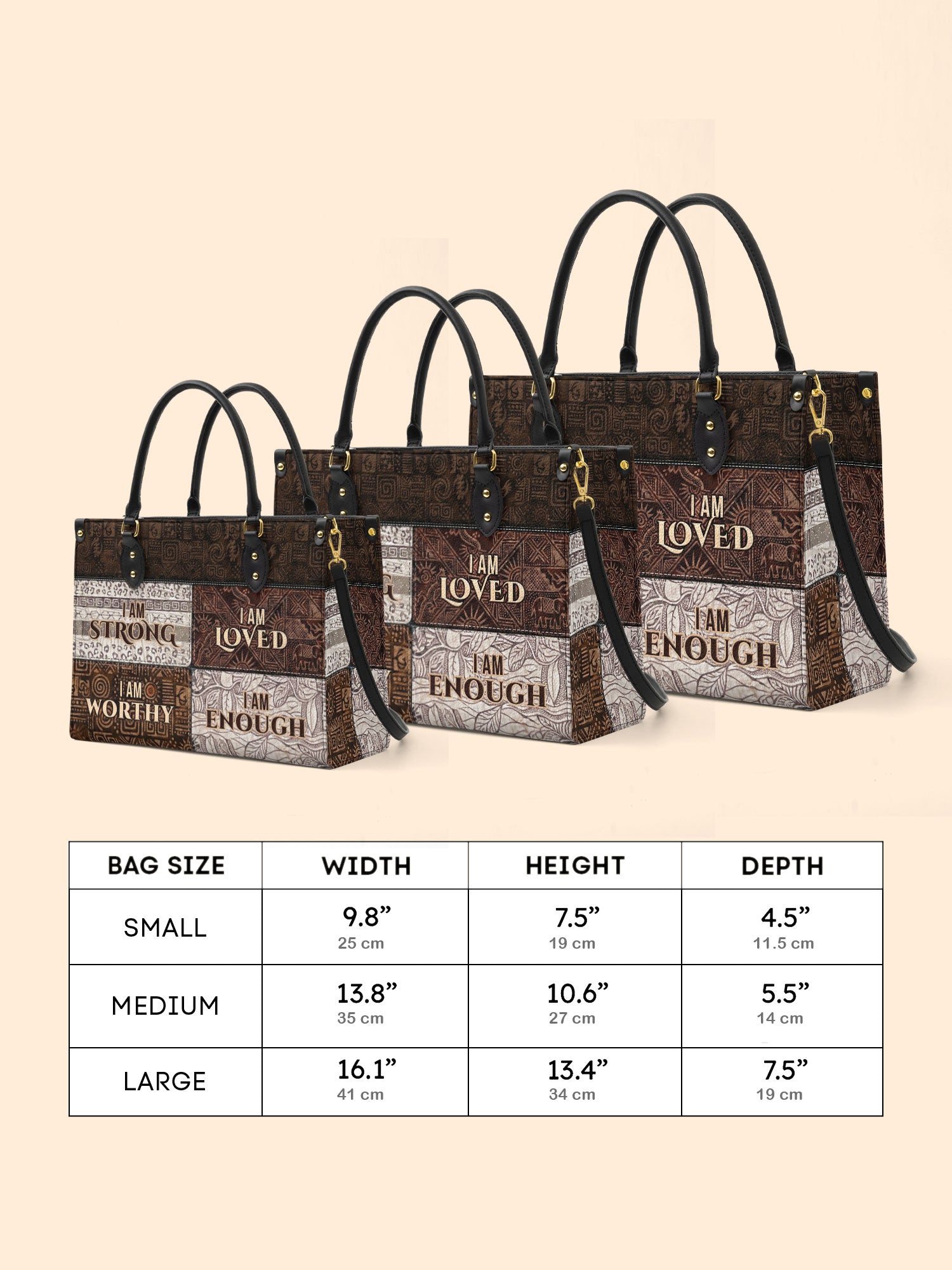 I Am Premium Leather Handbag QR0HH208
