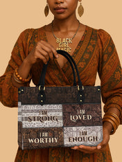 I Am Premium Leather Handbag QR0HH208