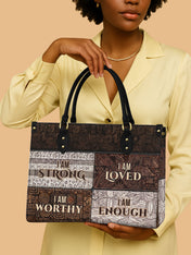 I Am Premium Leather Handbag QR0HH208