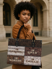 I Am Premium Leather Handbag QR0HH208