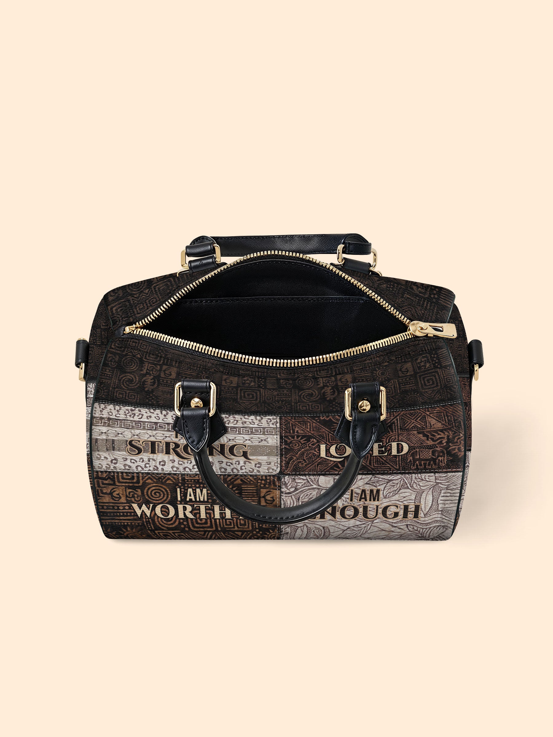 I Am Leather Boston Bag QR0HH208
