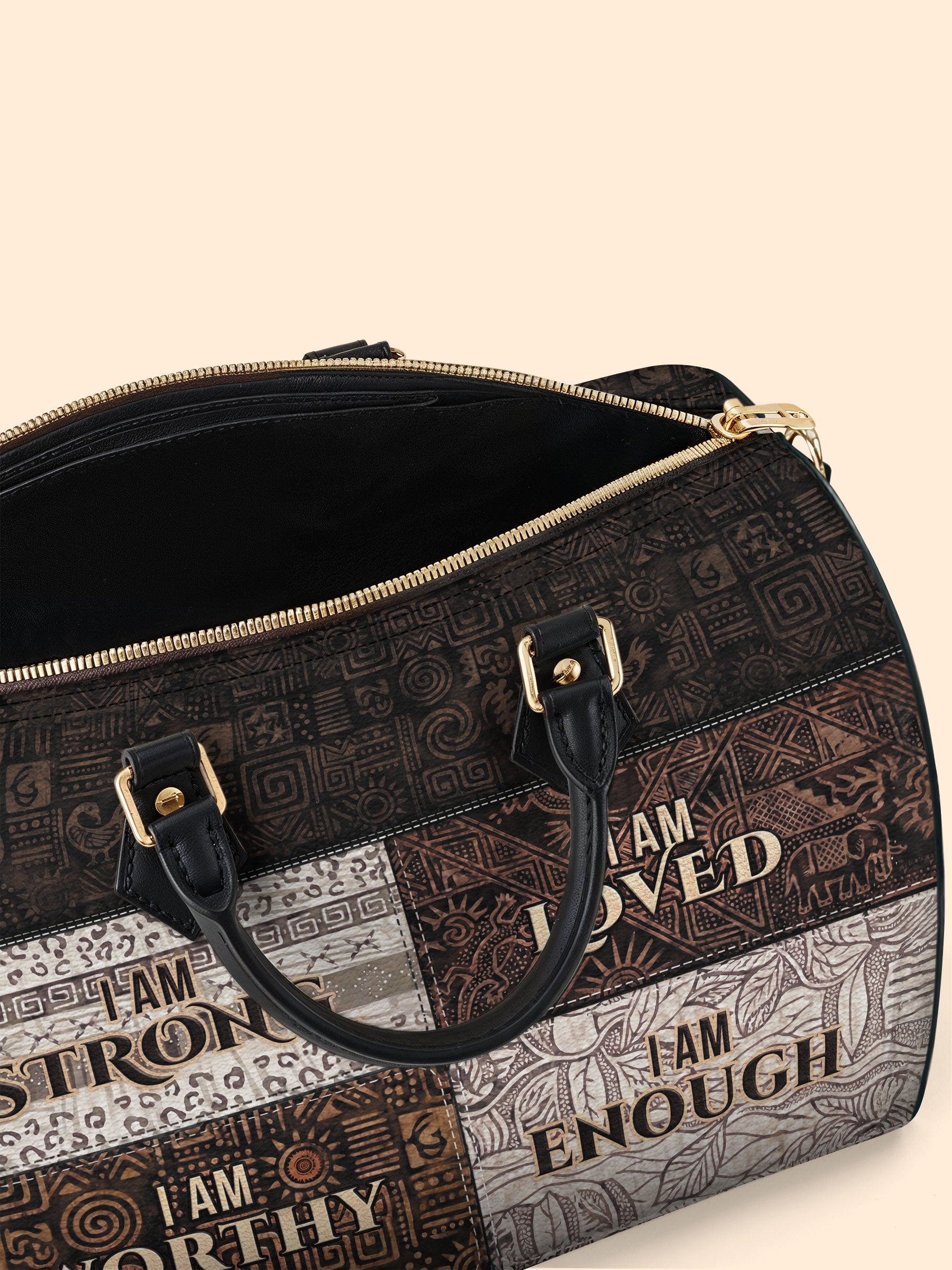 I Am Leather Boston Bag QR0HH208