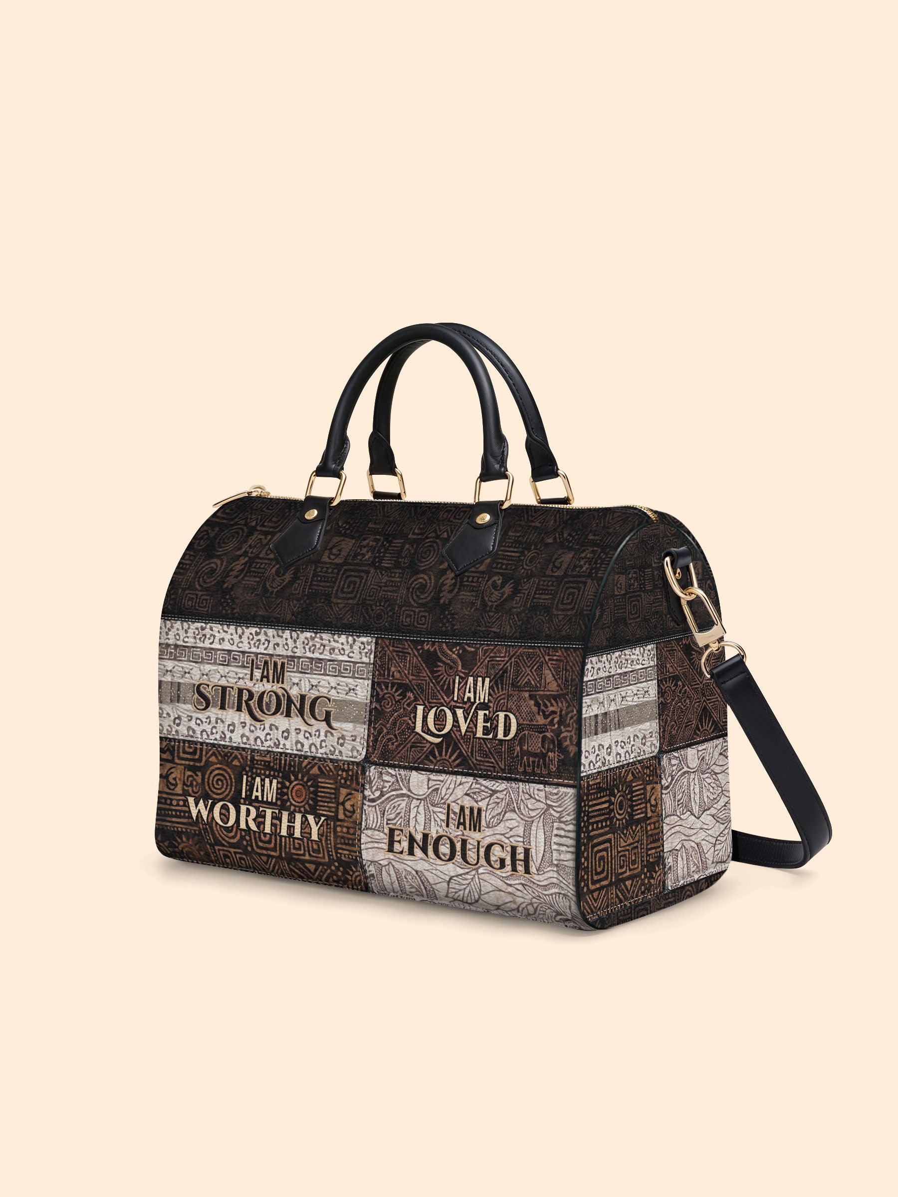 I Am Leather Boston Bag QR0HH208