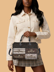 I Am Leather Boston Bag QR0HH208